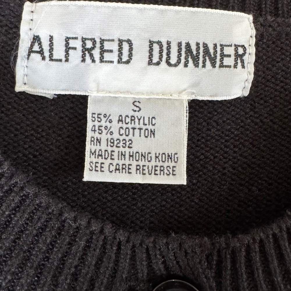    Alfred Dunner Floral Cardigan Small Black Embroidered Cottagecore - Picture 8 of 10